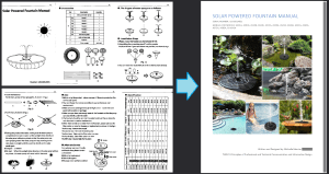 the original instructions were small, cramped, and very difficult to read. My re-design is bigger, more colourful, and much easier to read.